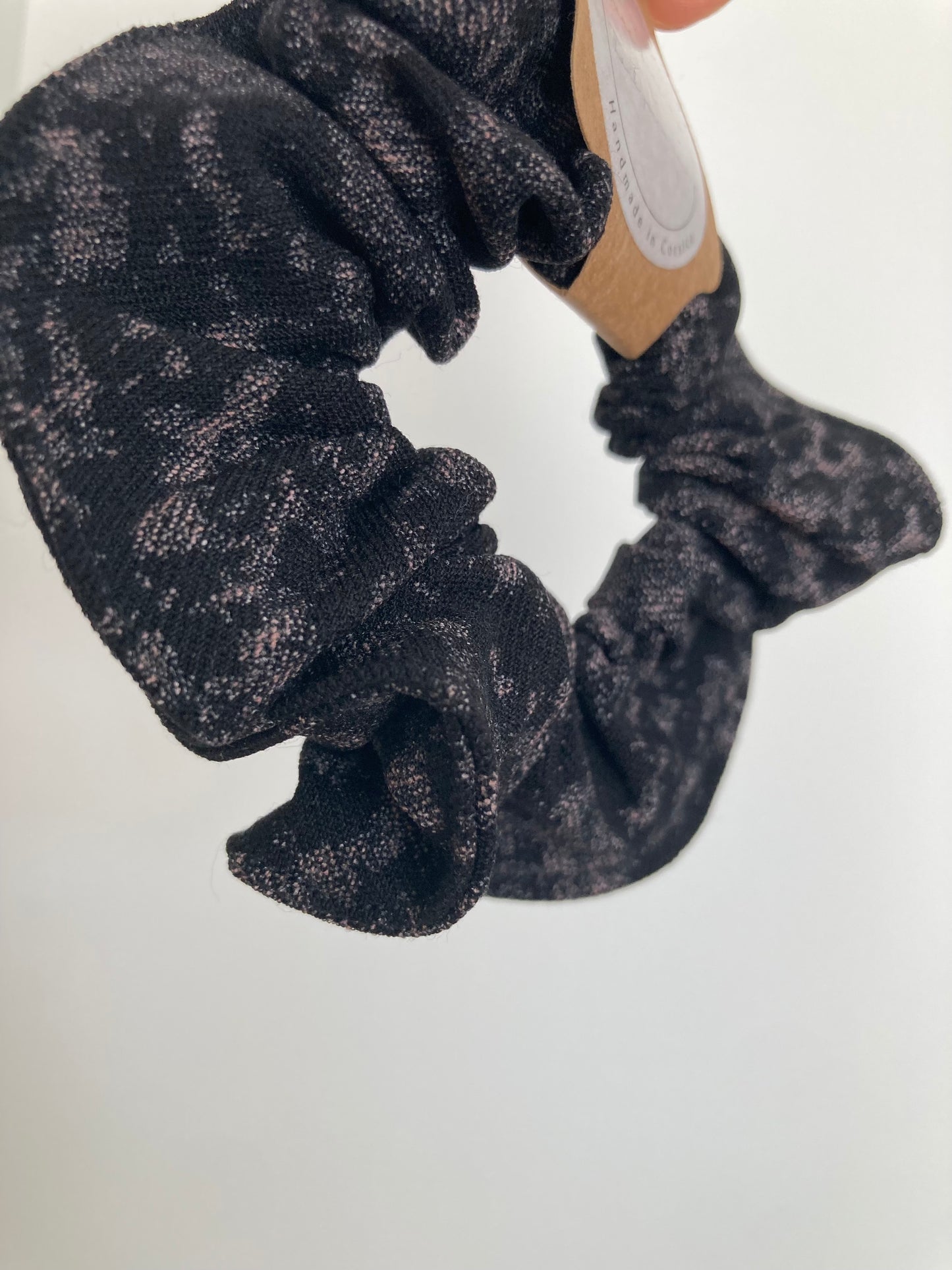 Black Leopard Scrunchie