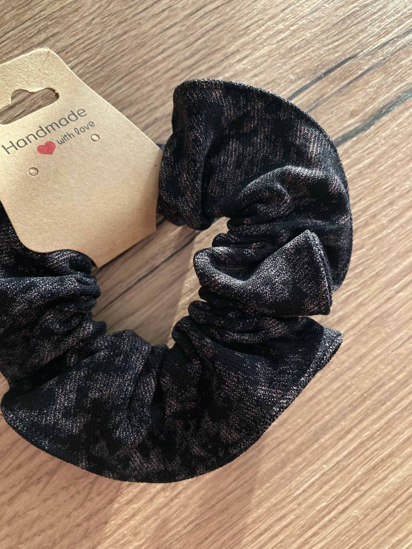 Black Leopard Scrunchie