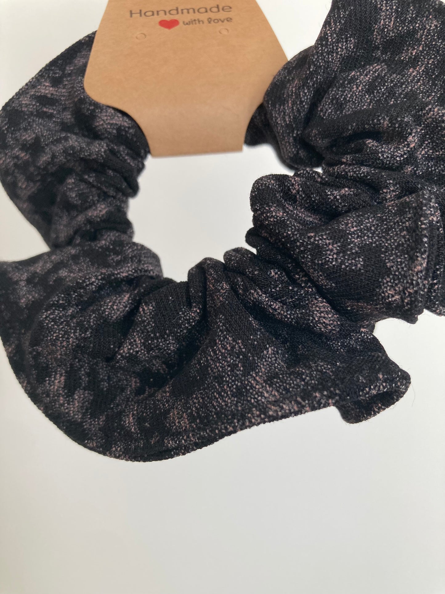 Black Leopard Scrunchie