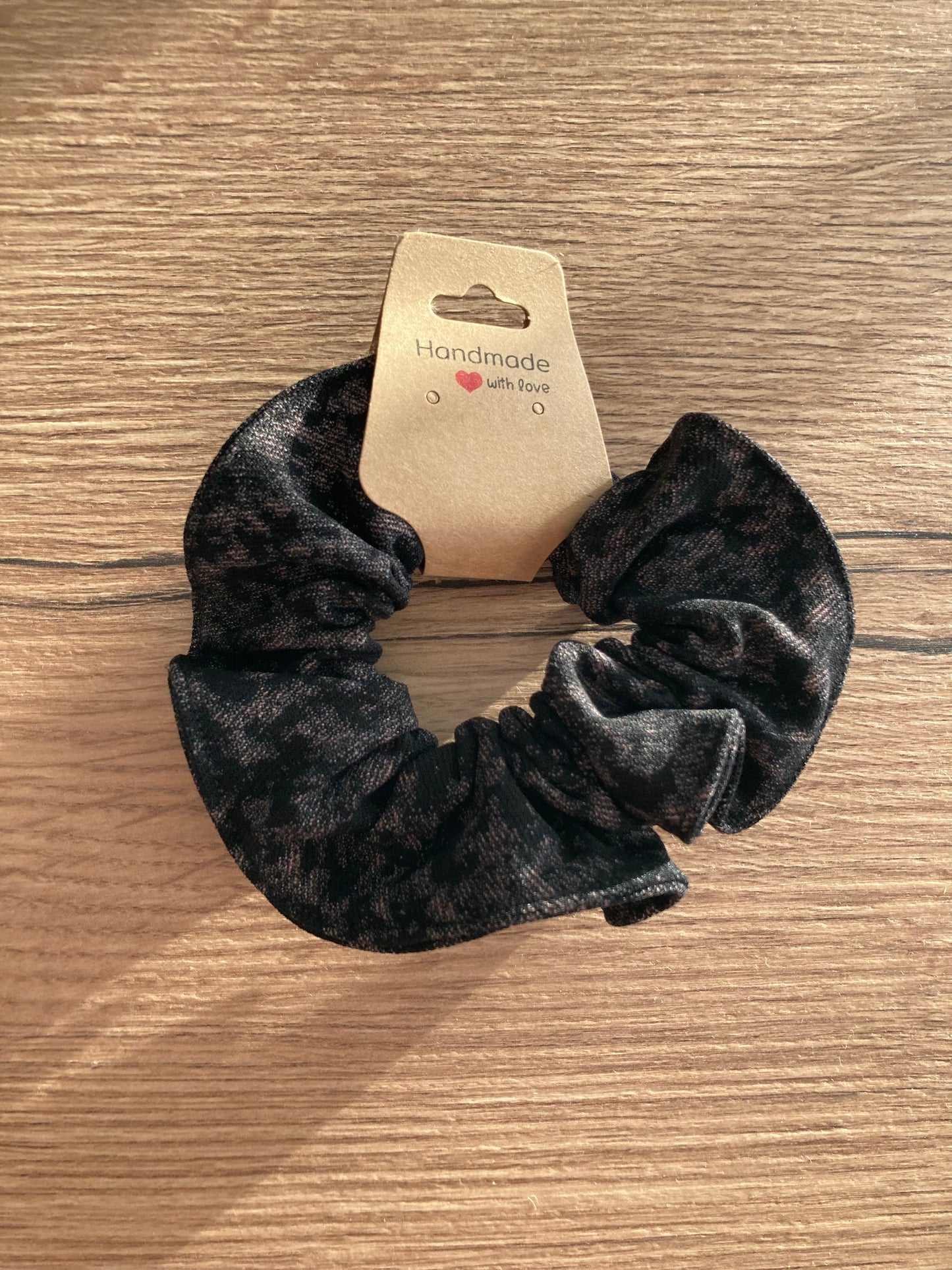 Black Leopard Scrunchie