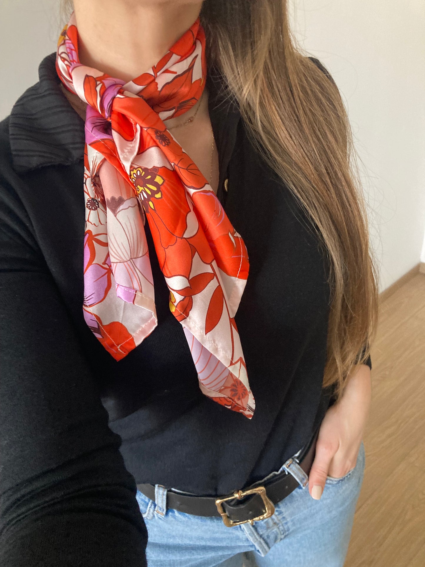 Foulard Multi-usage Soie Italienne Rétro